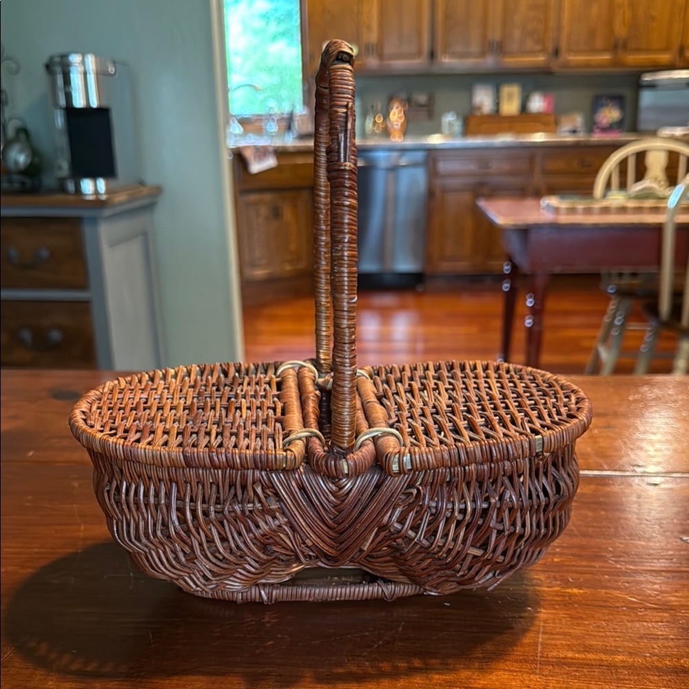 Little Petite Woven Brown Basket with Handle